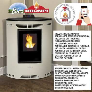 Estufa de pellet Bronpi- Modelo PRINCESA 12kw