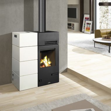Estufa de pellet canalizable Bronpi - Modelo CAROL-MIXTA