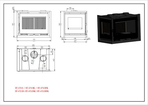 INSERTABLE DE LEÑA FM MODELO IT-172 DF - Imagen 2