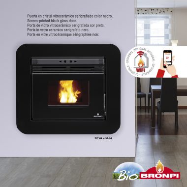 Estufa de pellet insertables bronpi modelo NEVA